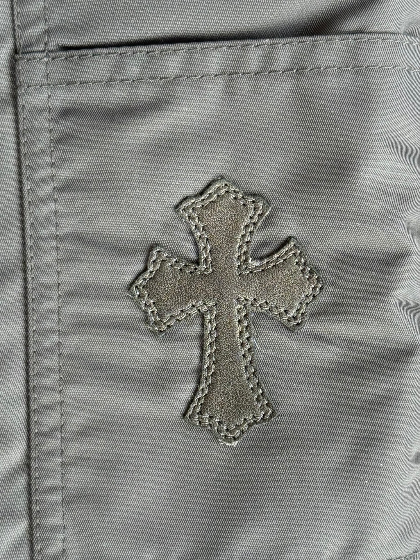 Chrome Hearts Black Nylon & Leather Carpenter Pants