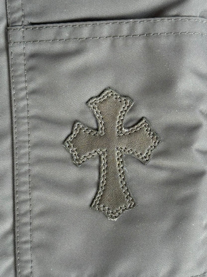 Chrome Hearts Black Nylon & Leather Carpenter Pants