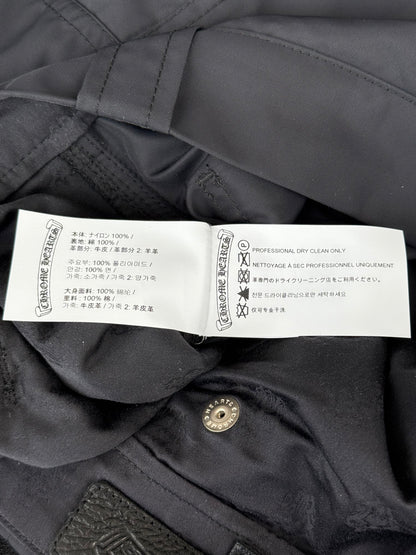 Chrome Hearts Black Nylon & Leather Carpenter Pants