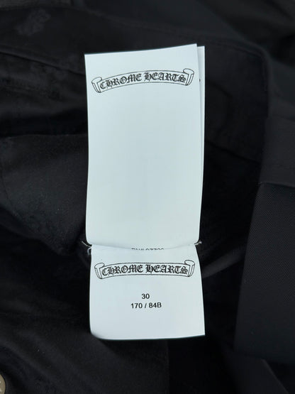 Chrome Hearts Black Nylon & Leather Carpenter Pants