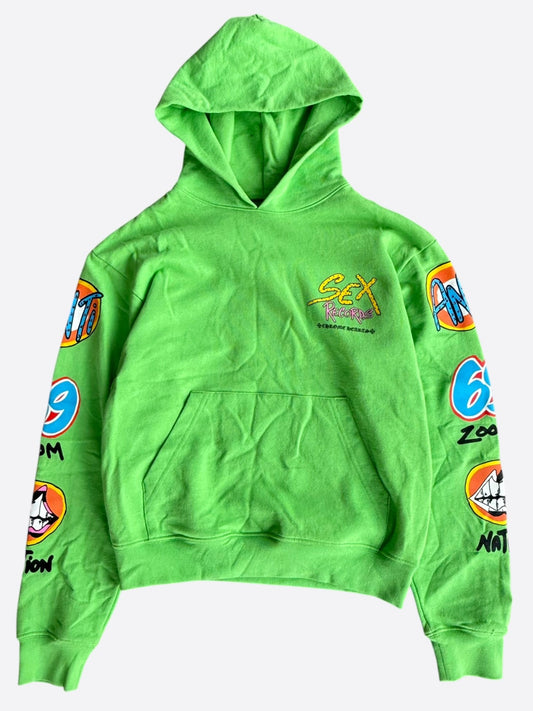 Chrome Hearts Green Sex Records Logo Hoodie