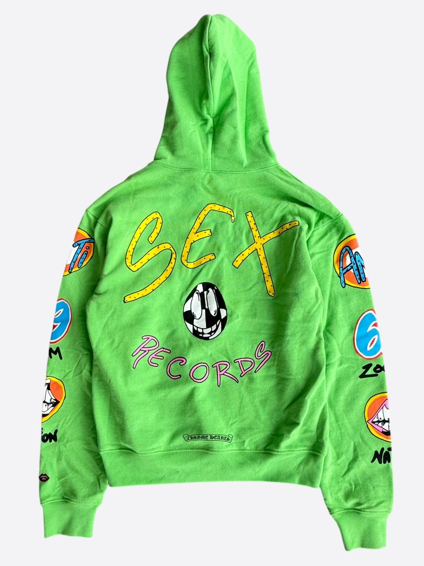 Chrome Hearts Green Sex Records Logo Hoodie