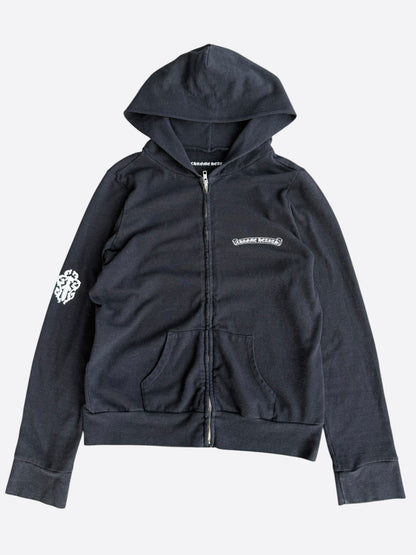 Chrome Hearts Matty Boy Black Defiance Attitude Graphic Zip Up Hoodie