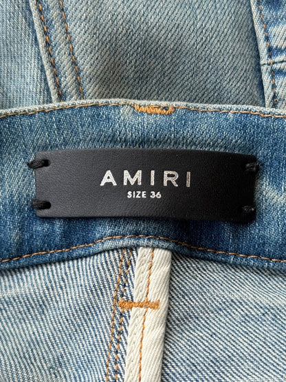 Amiri Clay Indigo & White Core Applique Logo Jeans