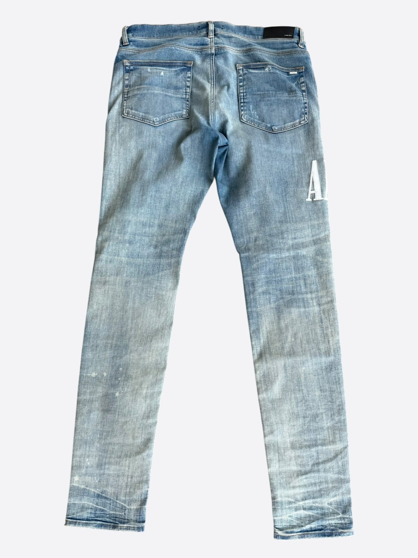 Amiri Clay Indigo & White Core Applique Logo Jeans