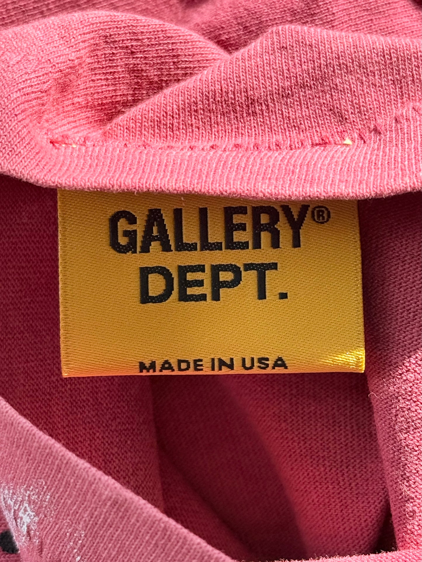 Gallery Dept Dusty Red Paint Splatter Logo T-Shirt