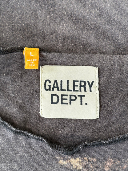 Gallery Dept Faded Black Venice Beach Glitter Logo Sleeveless T-Shirt