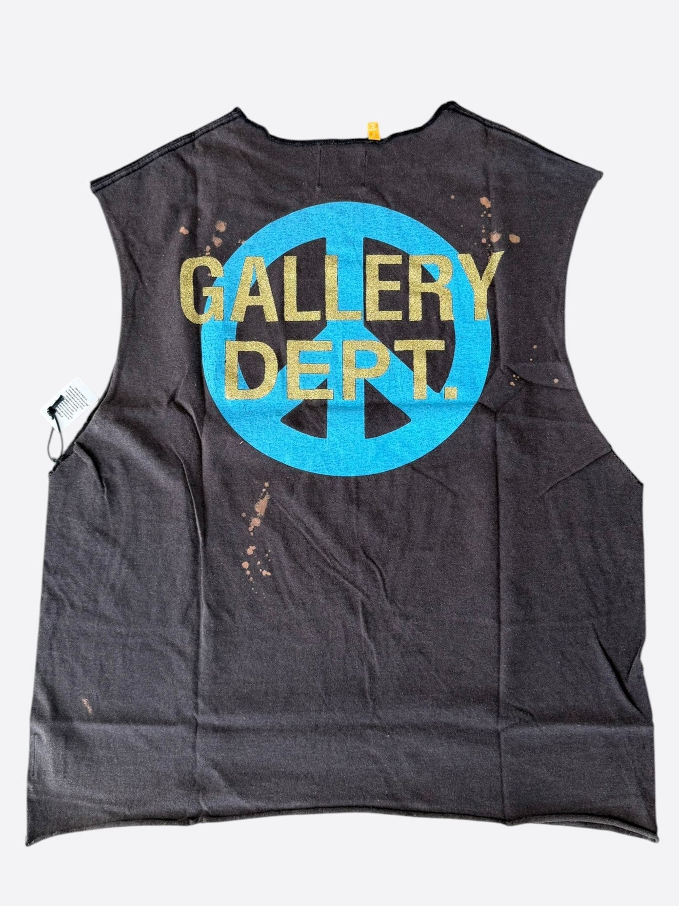 Gallery Dept Faded Black Venice Beach Glitter Logo Sleeveless T-Shirt