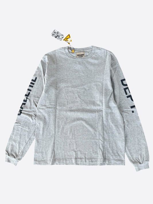 Gallery Dept Grey & Black French Logo Longsleeve T-Shirt