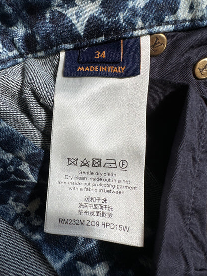 Louis Vuitton Blue Pointillism Monogram Jeans