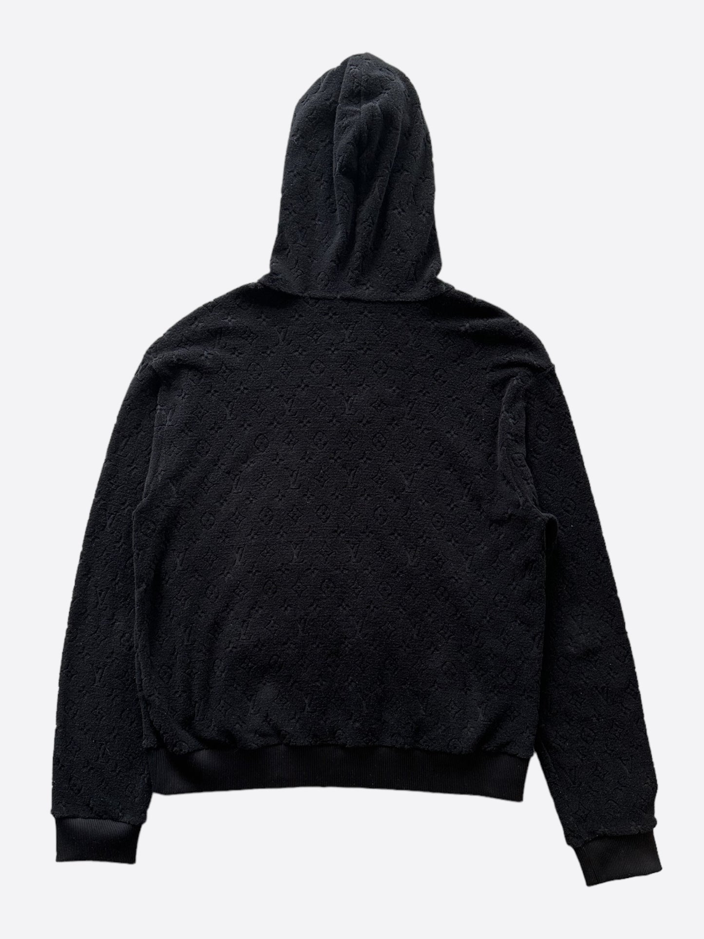 Louis Vuitton Black Monogram Towel Zip Up Hoodie