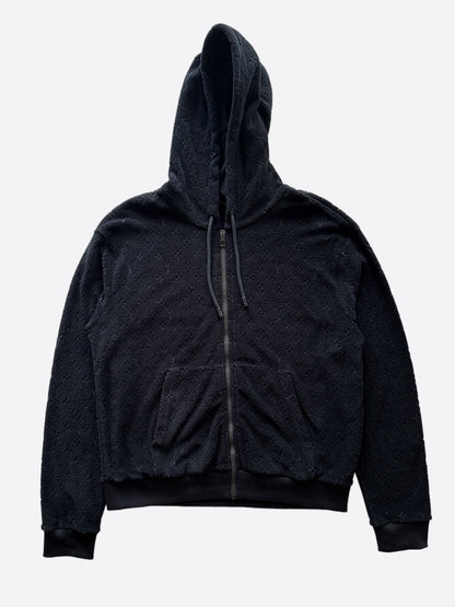 Louis Vuitton Black Monogram Towel Zip Up Hoodie