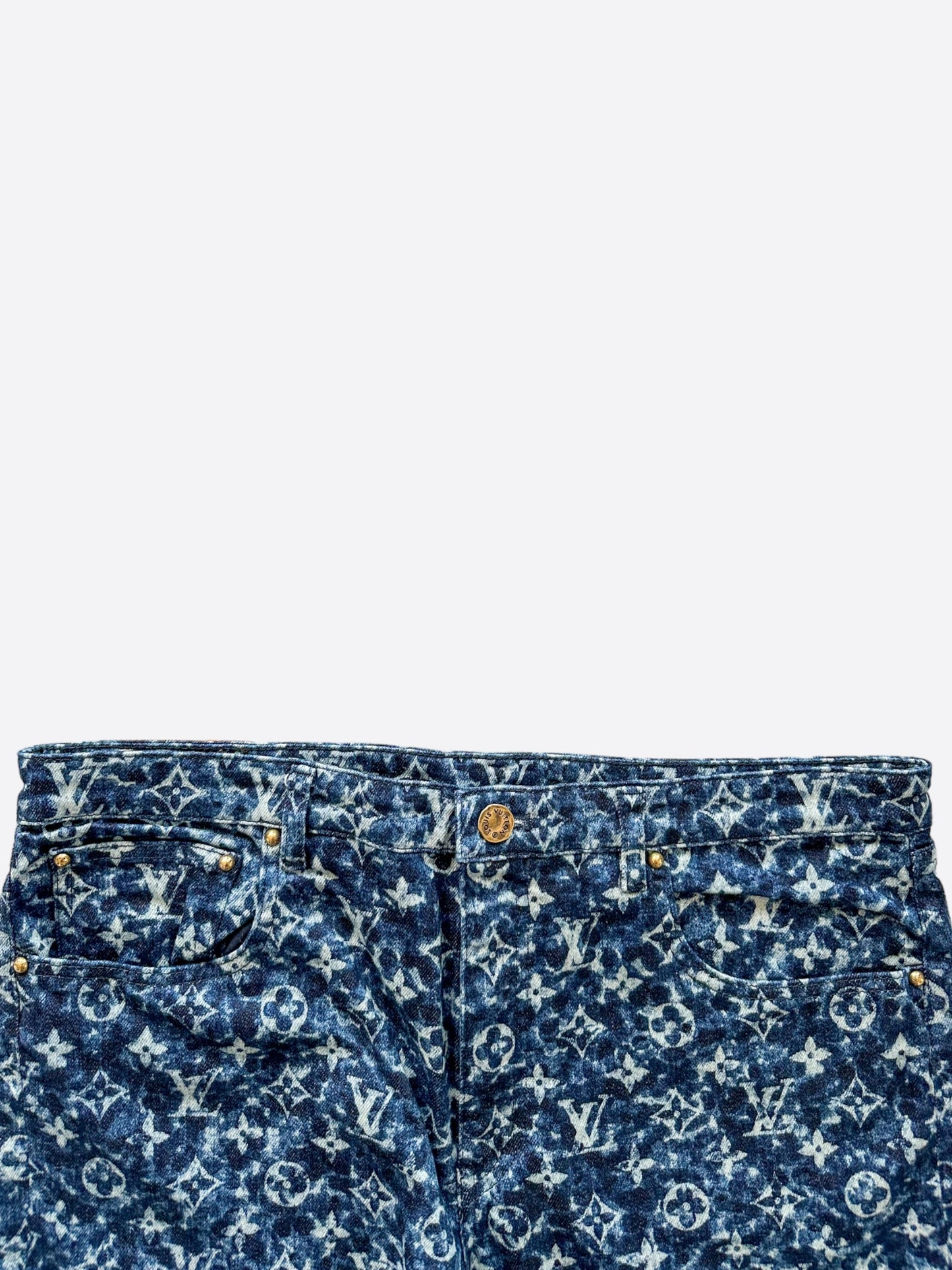 Louis Vuitton Blue Pointillism Monogram Jeans