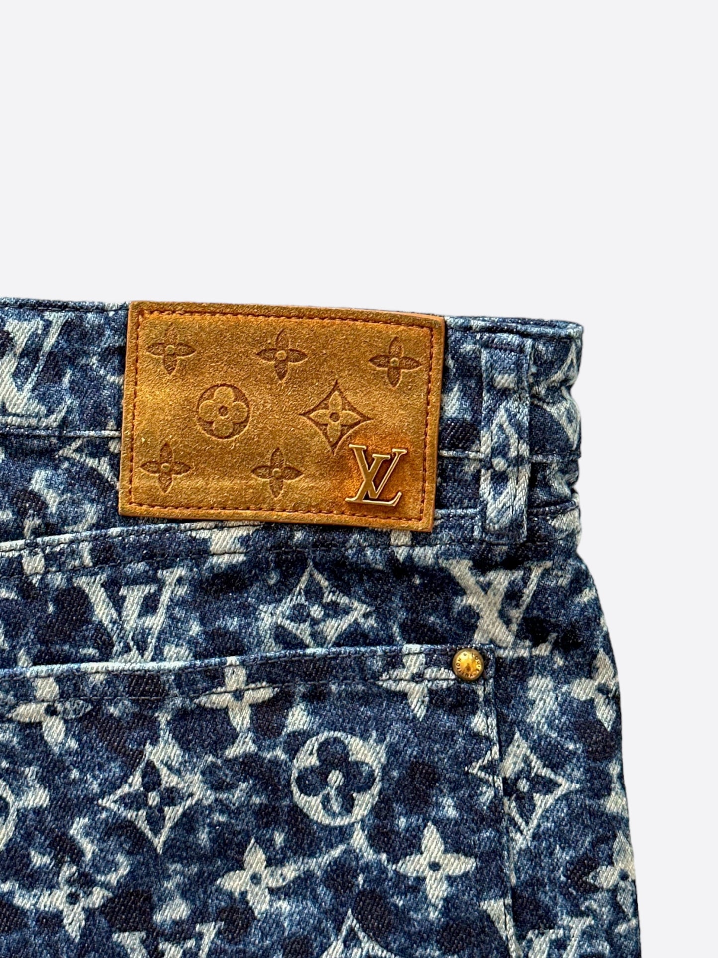 Louis Vuitton Blue Pointillism Monogram Jeans