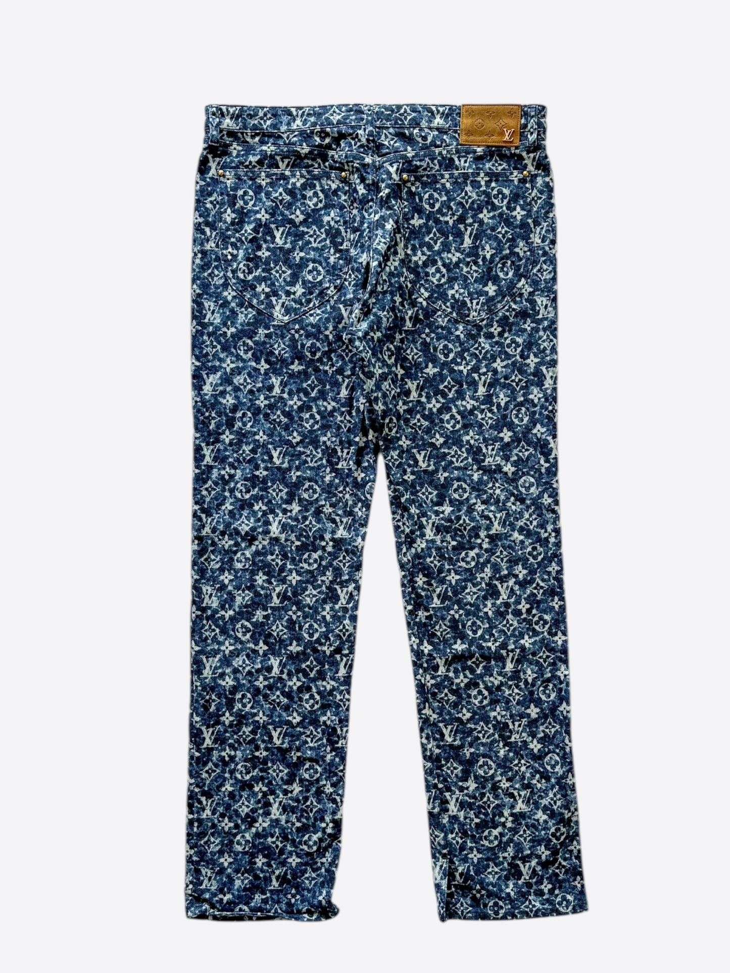 Louis Vuitton Blue Pointillism Monogram Jeans