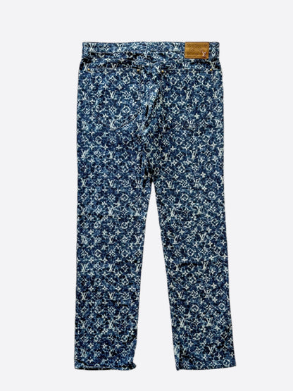 Louis Vuitton Blue Pointillism Monogram Jeans