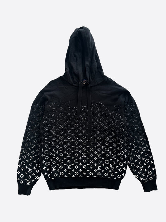 Louis Vuitton Black & White Monogram Gradient Hoodie