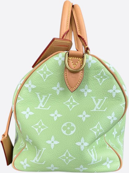 Louis Vuitton Lime Green & White Monogram P9 Speedy 30
