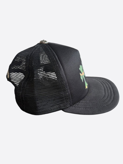 Chrome Hearts Black & Camouflage Cross Trucker Hat