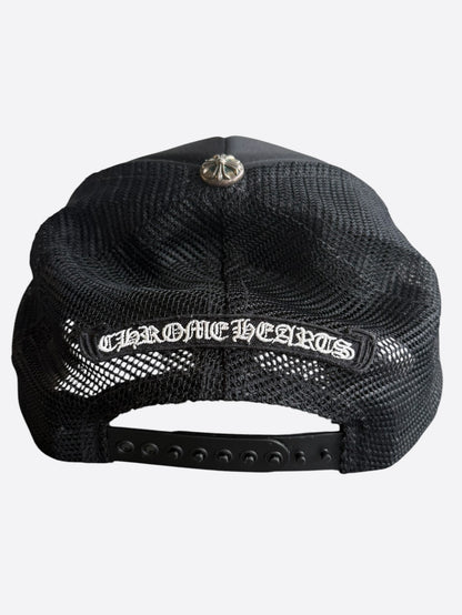 Chrome Hearts Black & Camouflage Cross Trucker Hat