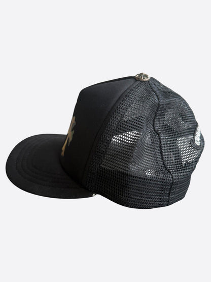 Chrome Hearts Black & Camouflage Cross Trucker Hat
