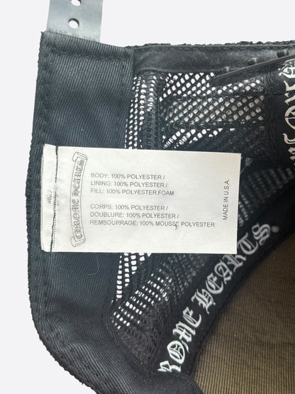 Chrome Hearts Black & Camouflage Cross Trucker Hat
