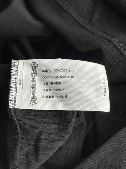 Chrome Hearts Black & White Neck Logo Longsleeve T-Shirt