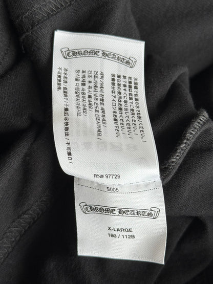 Chrome Hearts Black & White Neck Logo Longsleeve T-Shirt
