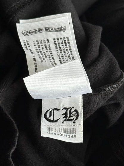 Chrome Hearts Black & White Neck Logo Longsleeve T-Shirt