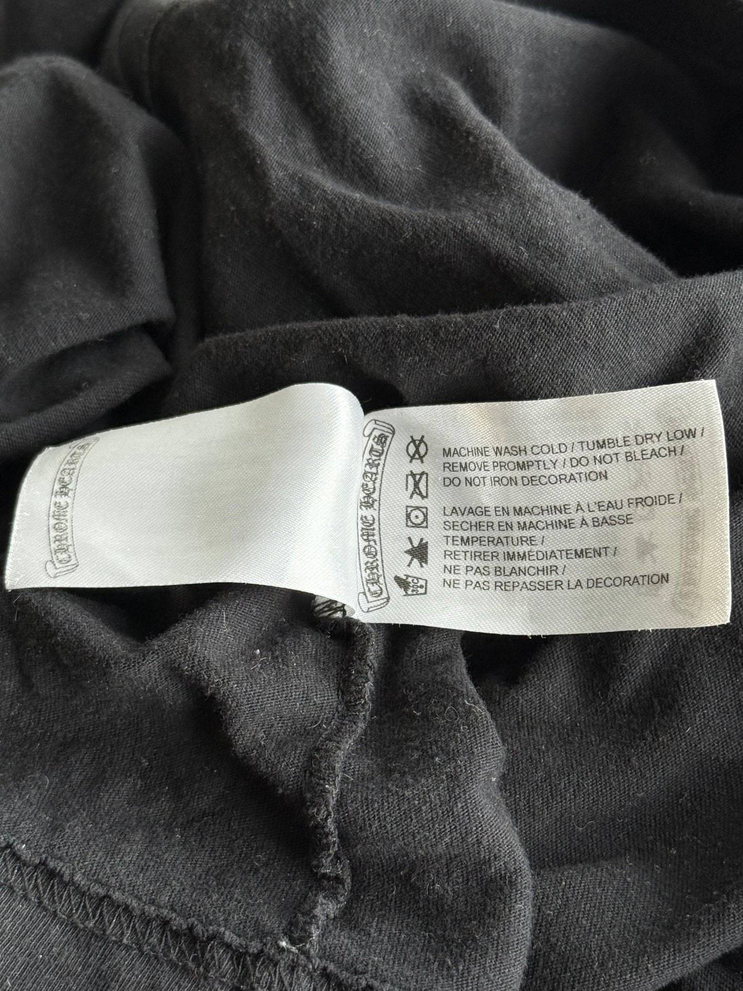 Chrome Hearts Black & White Scroll Logo T-Shirt