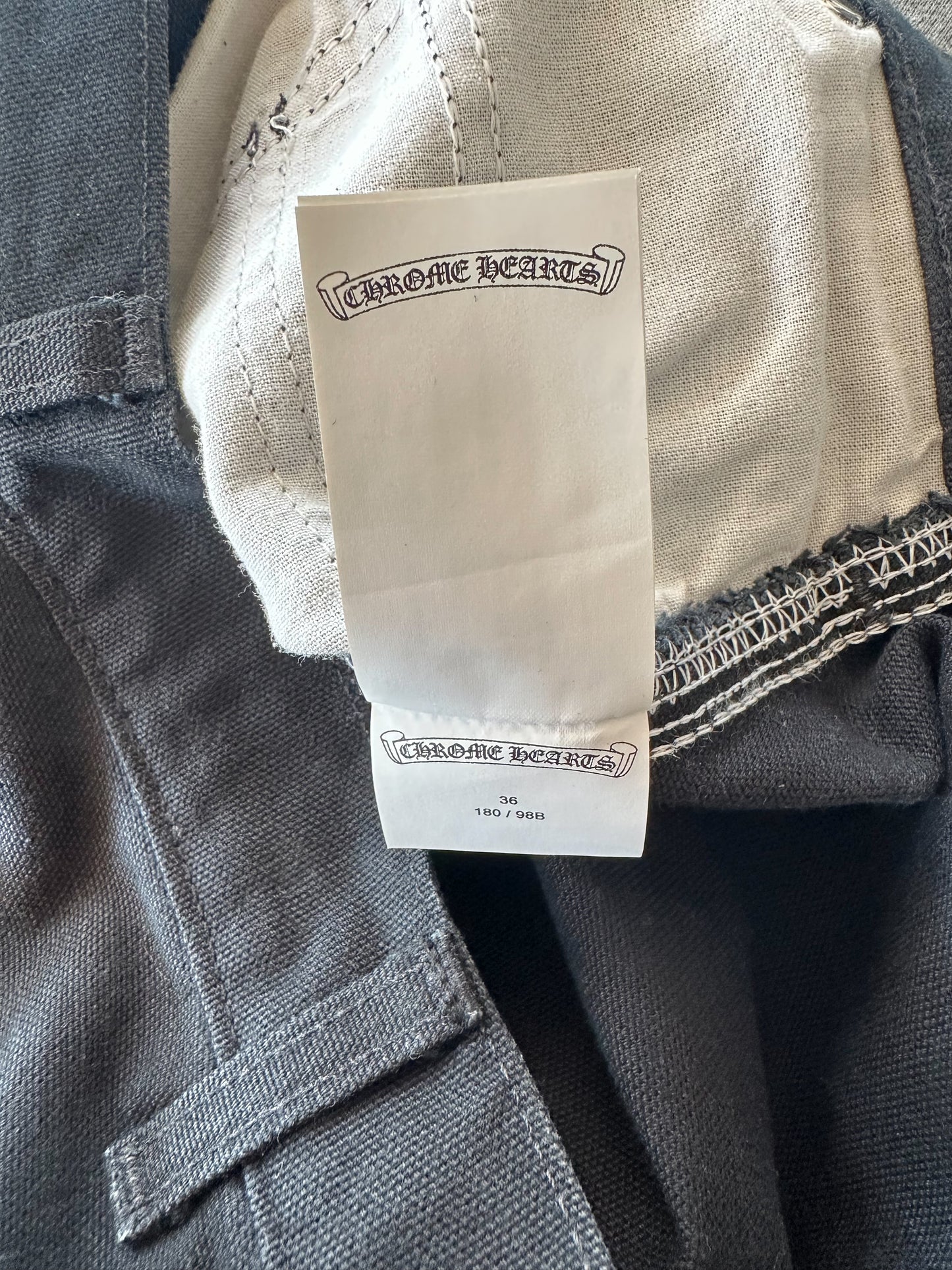 Chrome Hearts Black Sex Records Camo Cross Patch Carpenter Pants