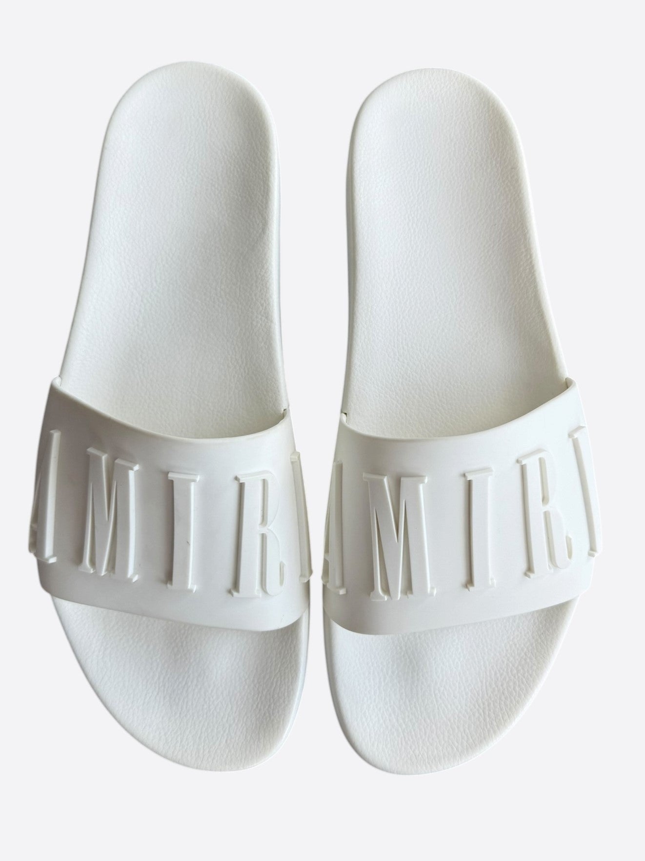 Amiri White Logo Rubber Slides