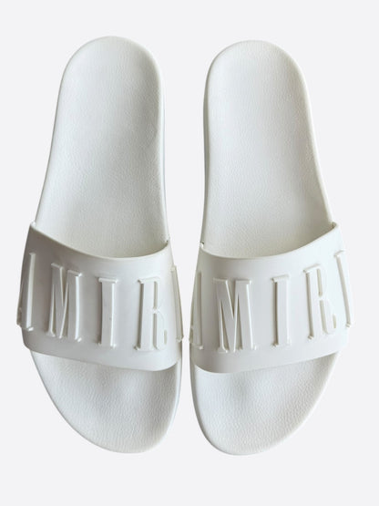 Amiri White Logo Rubber Slides