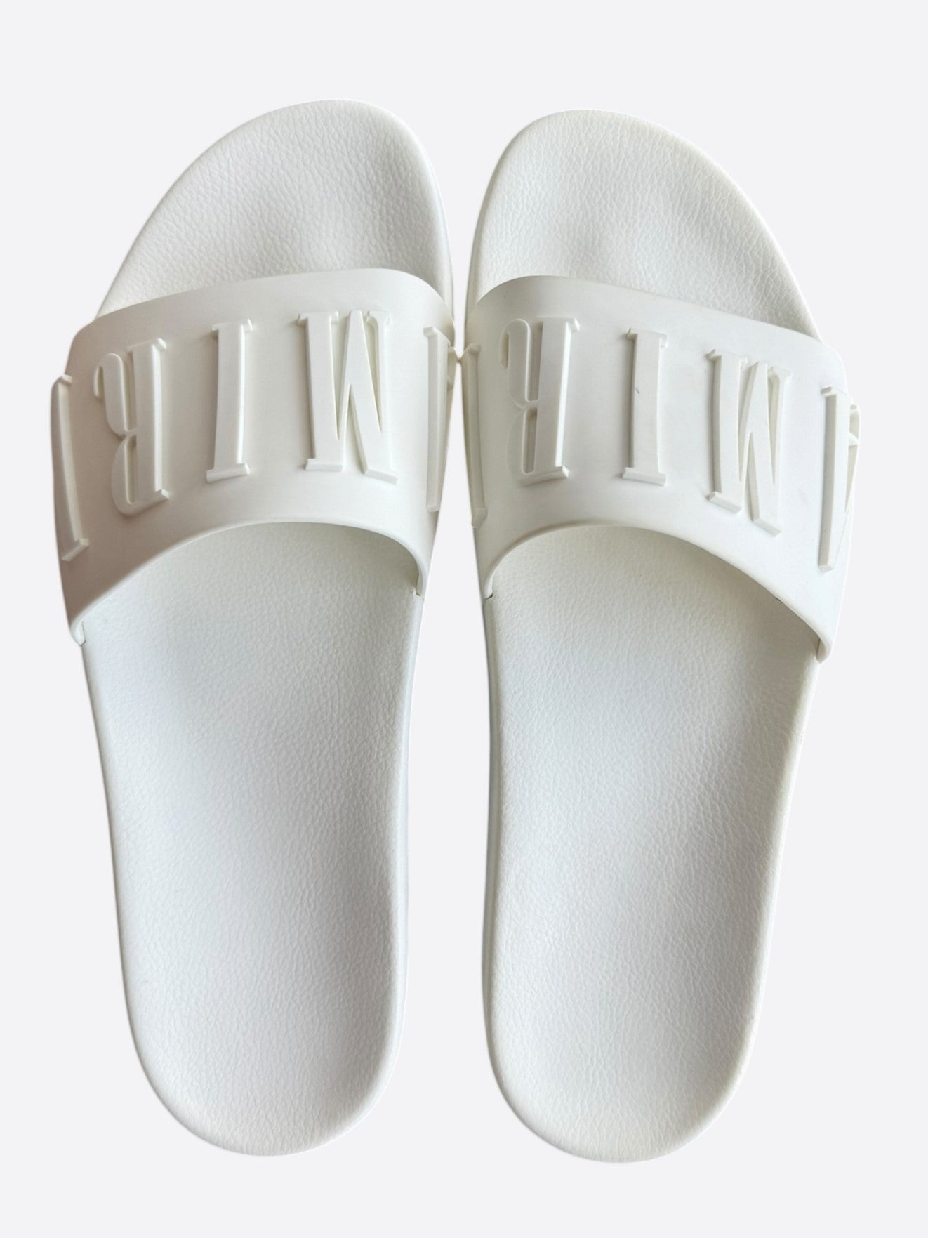 Amiri White Logo Rubber Slides