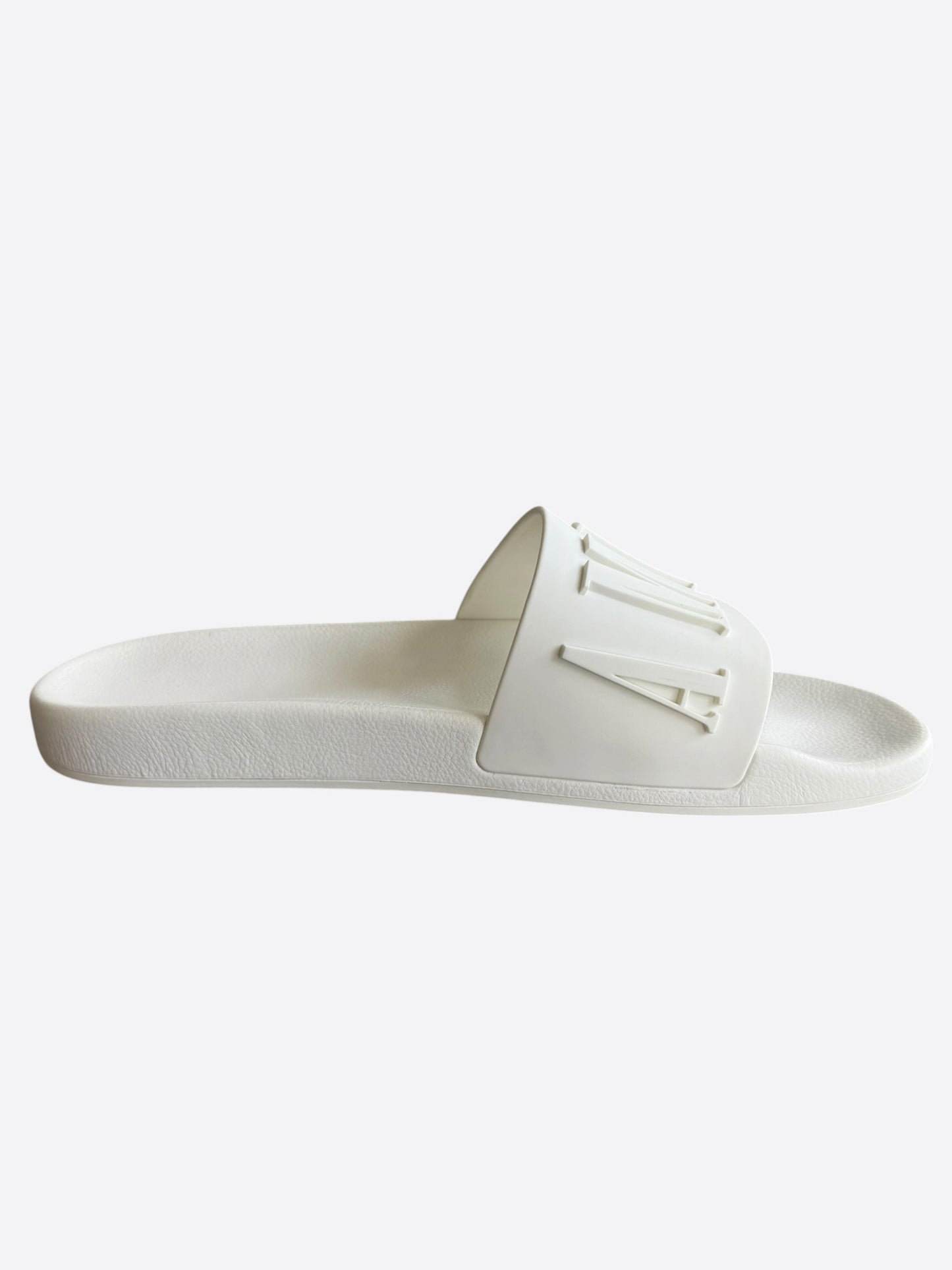 Amiri White Logo Rubber Slides