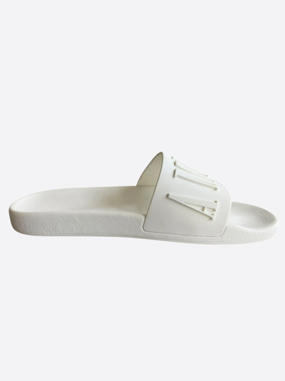 Amiri White Logo Rubber Slides