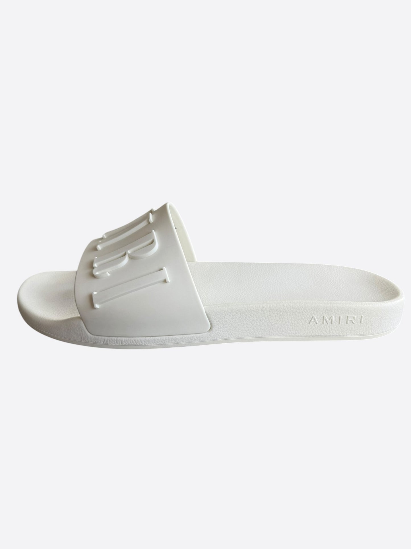 Amiri White Logo Rubber Slides
