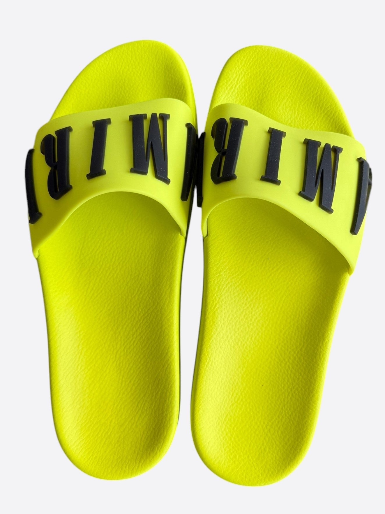 Amiri Yellow & Black Logo Rubber Slides
