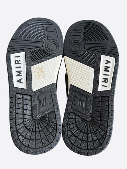 Amiri Brown, Black & White Skeleton Low Top Sneakers