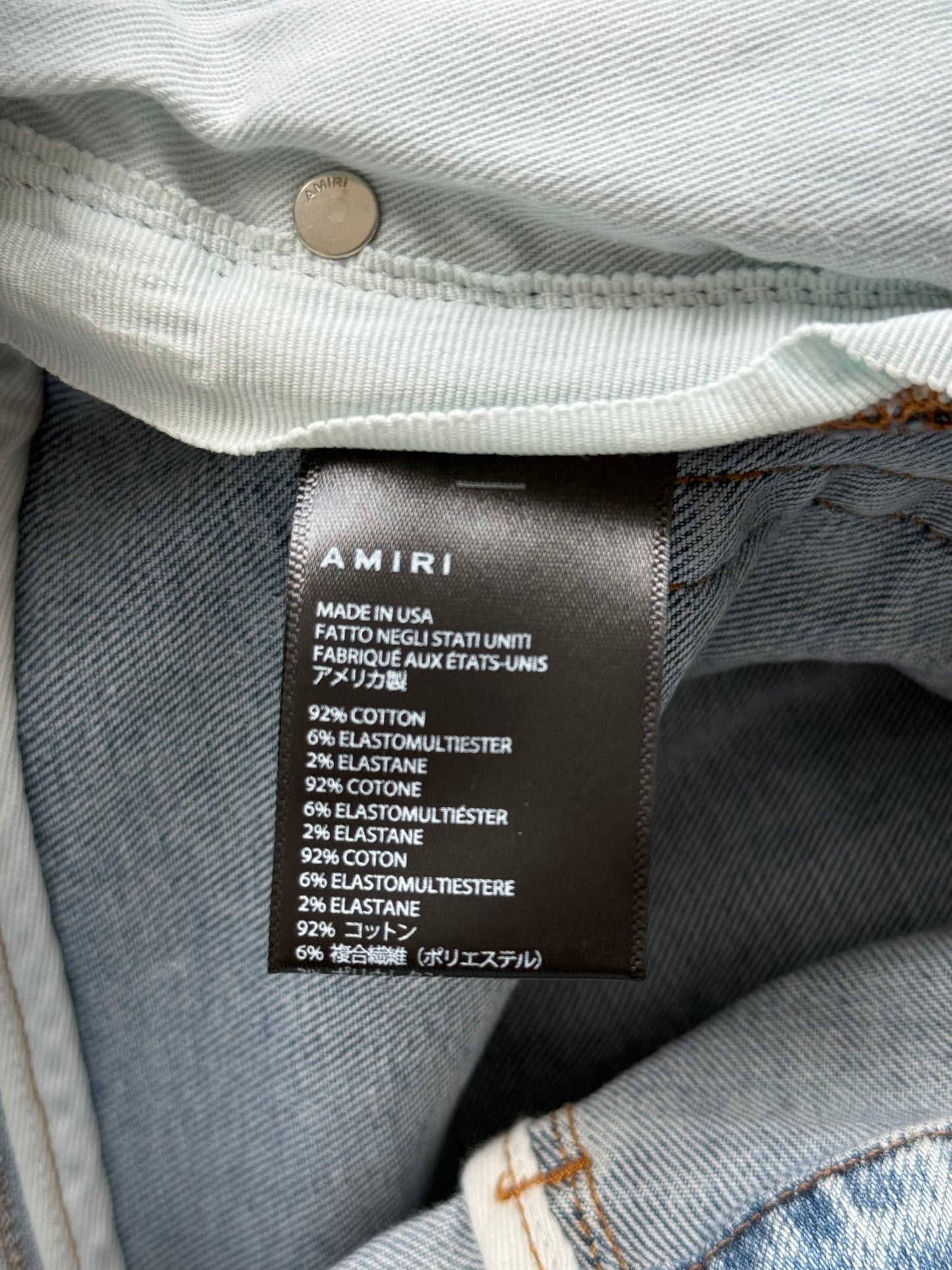 Amiri Swarovski Light Vintage & Crystal Patch Jeans
