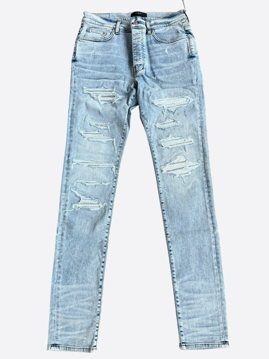 Amiri Swarovski Light Vintage & Crystal Patch Jeans