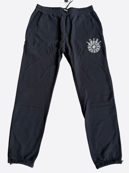 Amiri Black & Crystal Stick Poke Sweatpants