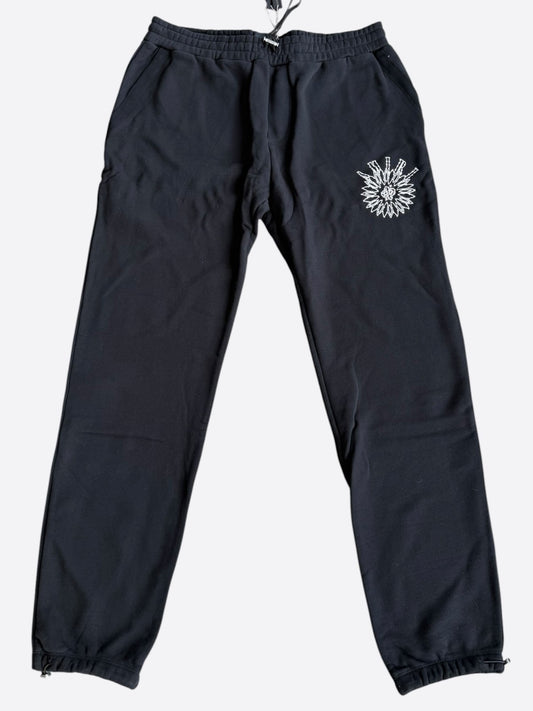 Amiri Black & Crystal Stick Poke Sweatpants