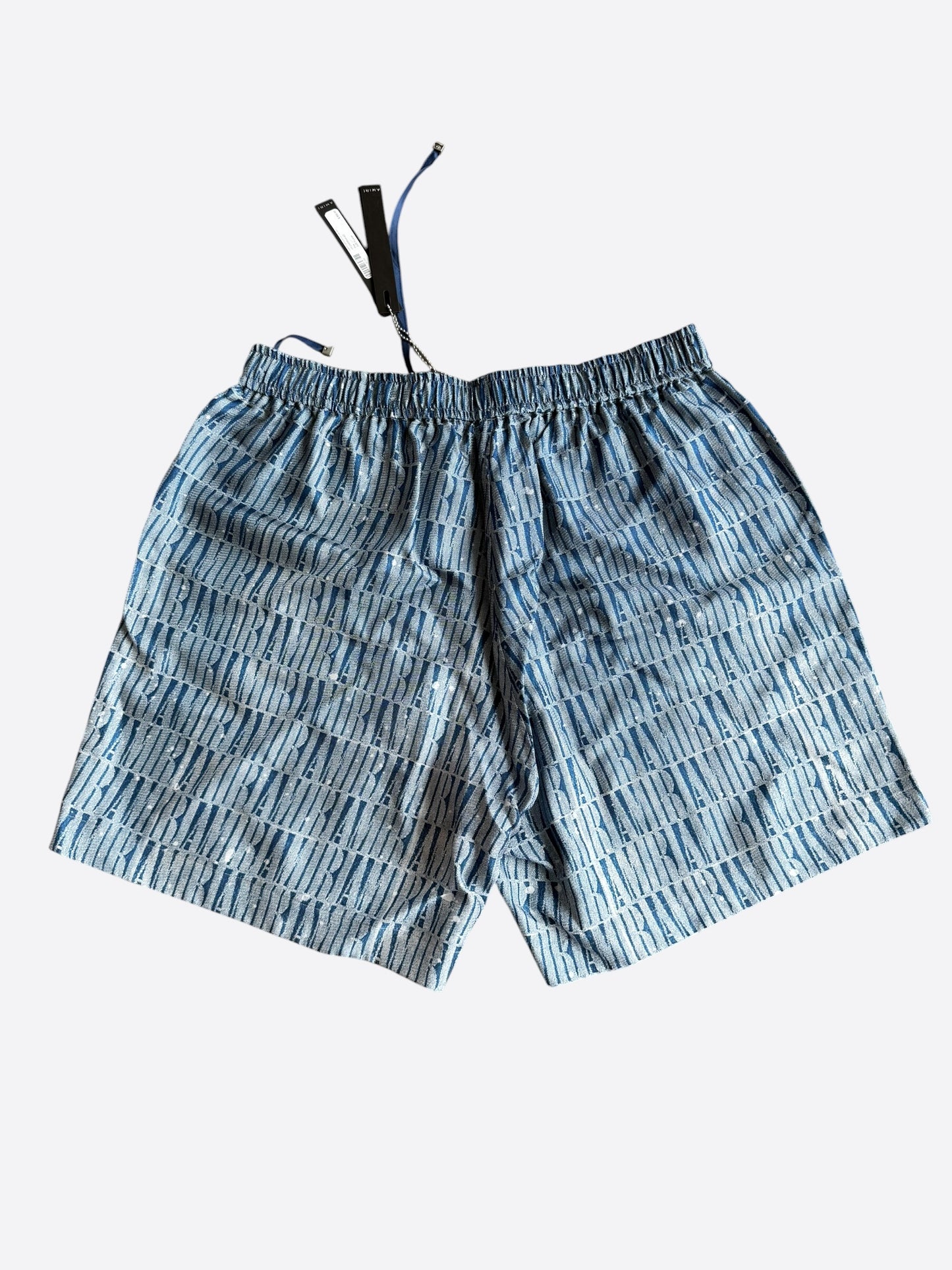 Amiri Blue & White Gradient Logo Shorts