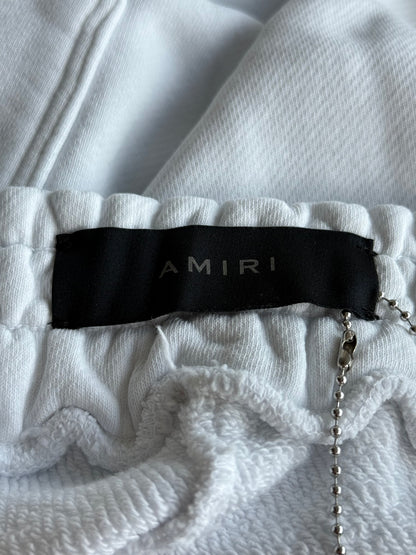 Amiri White Floral & Green MA Logo Shorts