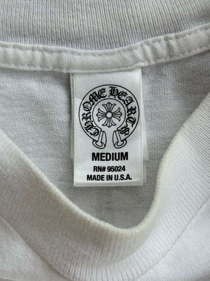 Chrome Hearts White & Black Triple Cross Logo T-Shirt