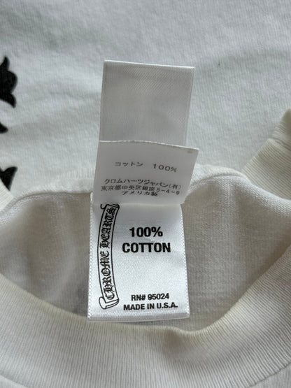 Chrome Hearts White & Black Triple Cross Logo T-Shirt
