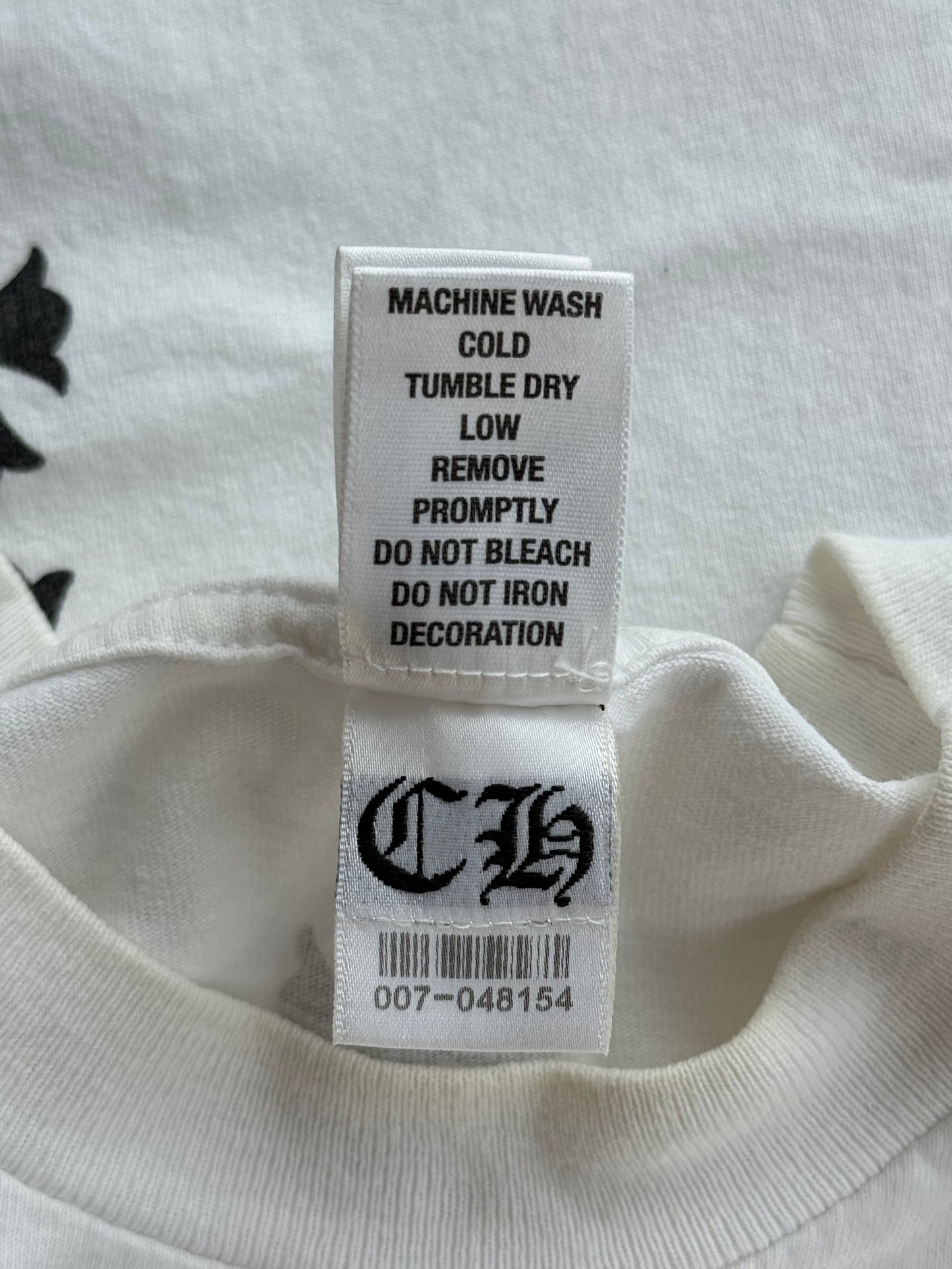 Chrome Hearts White & Black Triple Cross Logo T-Shirt