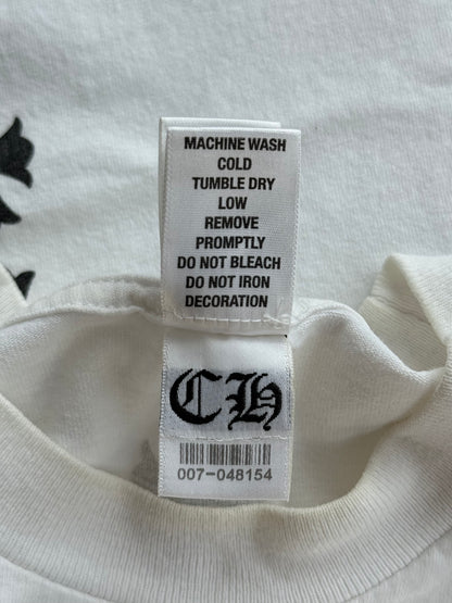 Chrome Hearts White & Black Triple Cross Logo T-Shirt