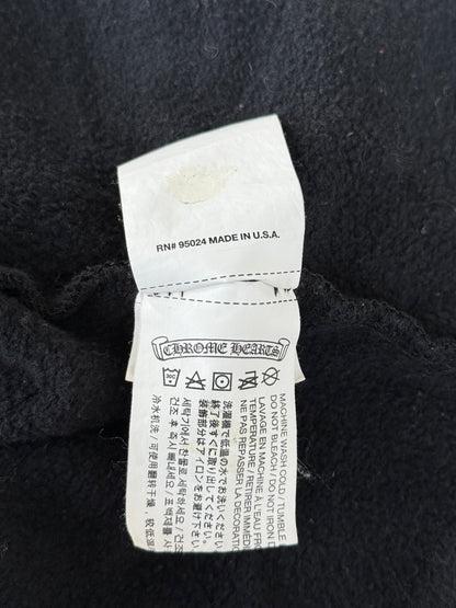 Chrome Hearts Black & White Star Logo Zip Up Hoodie